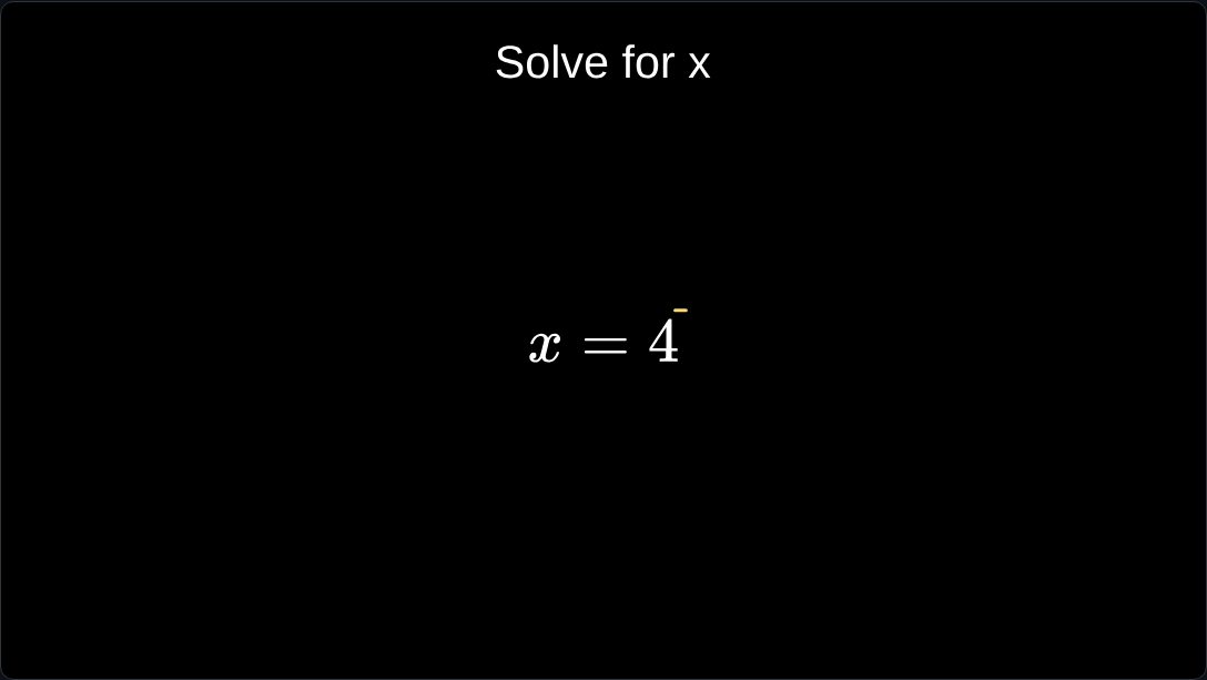 Equation steps